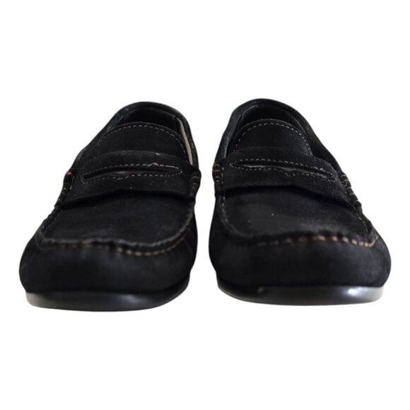 Munro Ramie Black Suede Penny Loafers Sz 6.5 - Picture 4 of 10